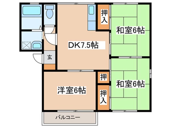 メゾン片山Ｂの物件間取画像